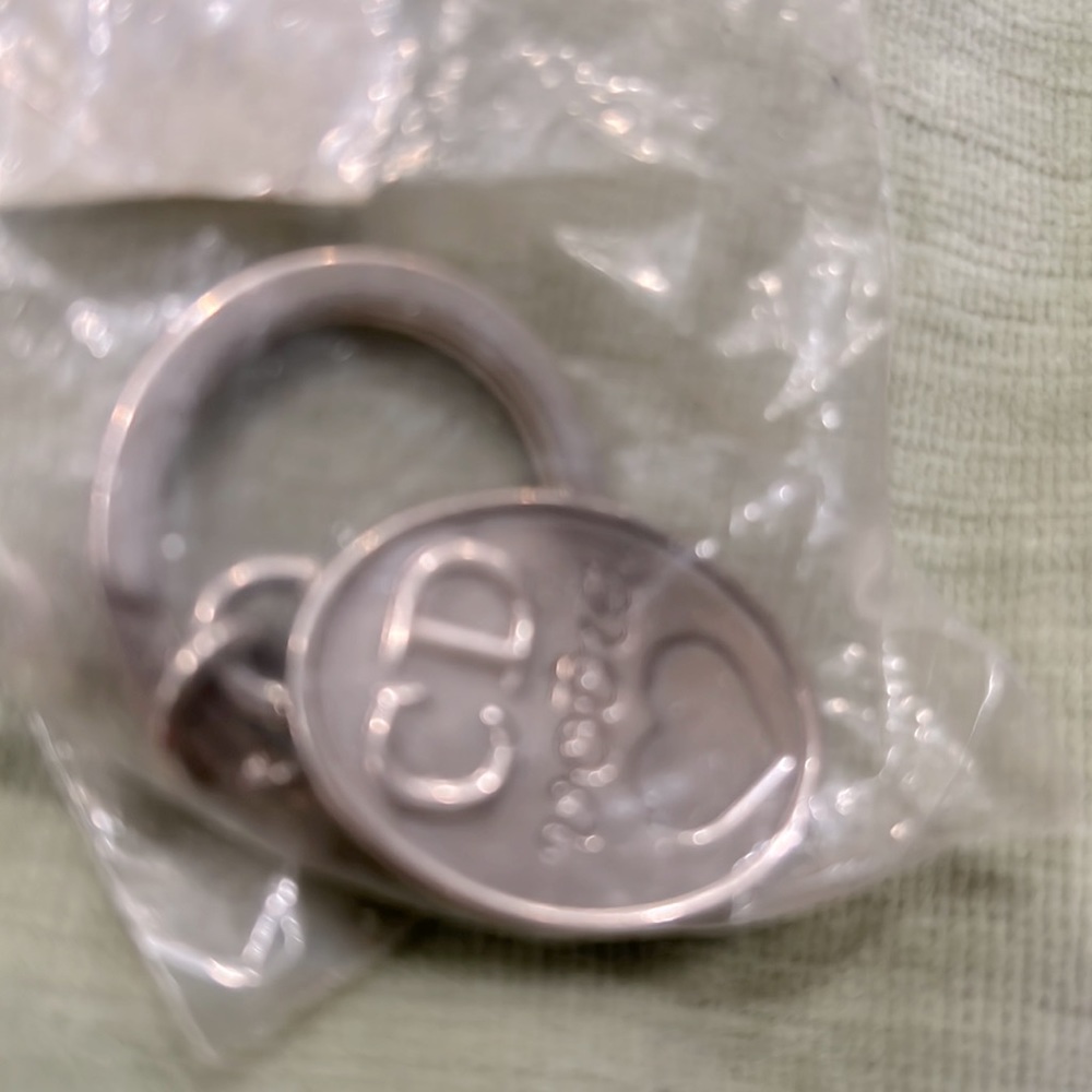 Christian Dior Key Ring  Sterling Silver